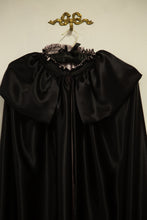 Silk Fringed Opera Cape Black / Pink