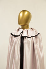 Silk Fringed Opera Cape Black / Pink