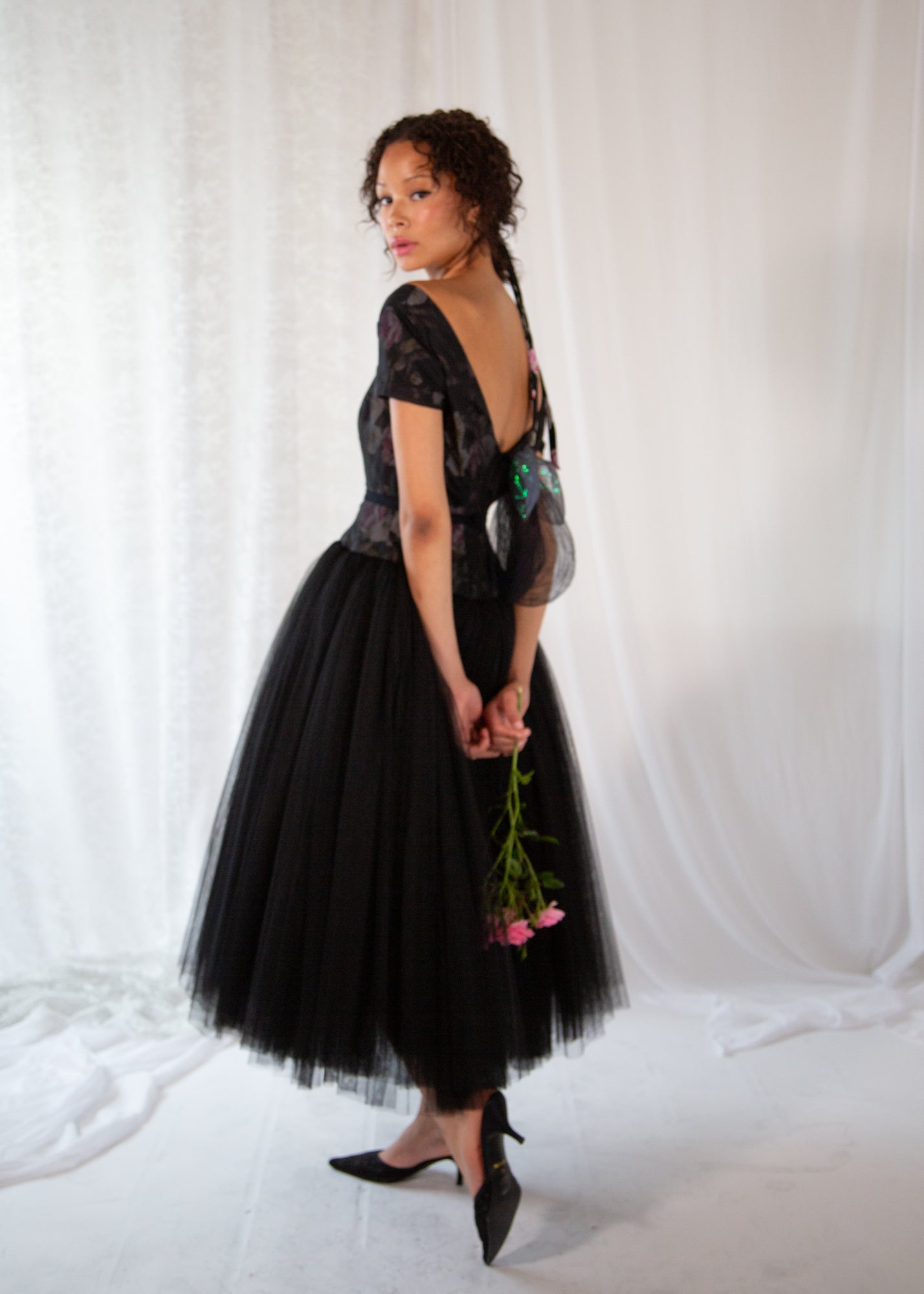 Sylph - Silk Tulle Midi Dress