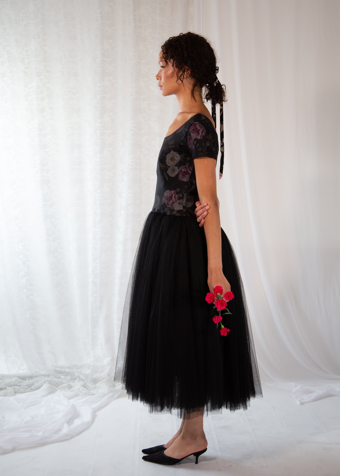 Sylph - Silk Tulle Midi Dress