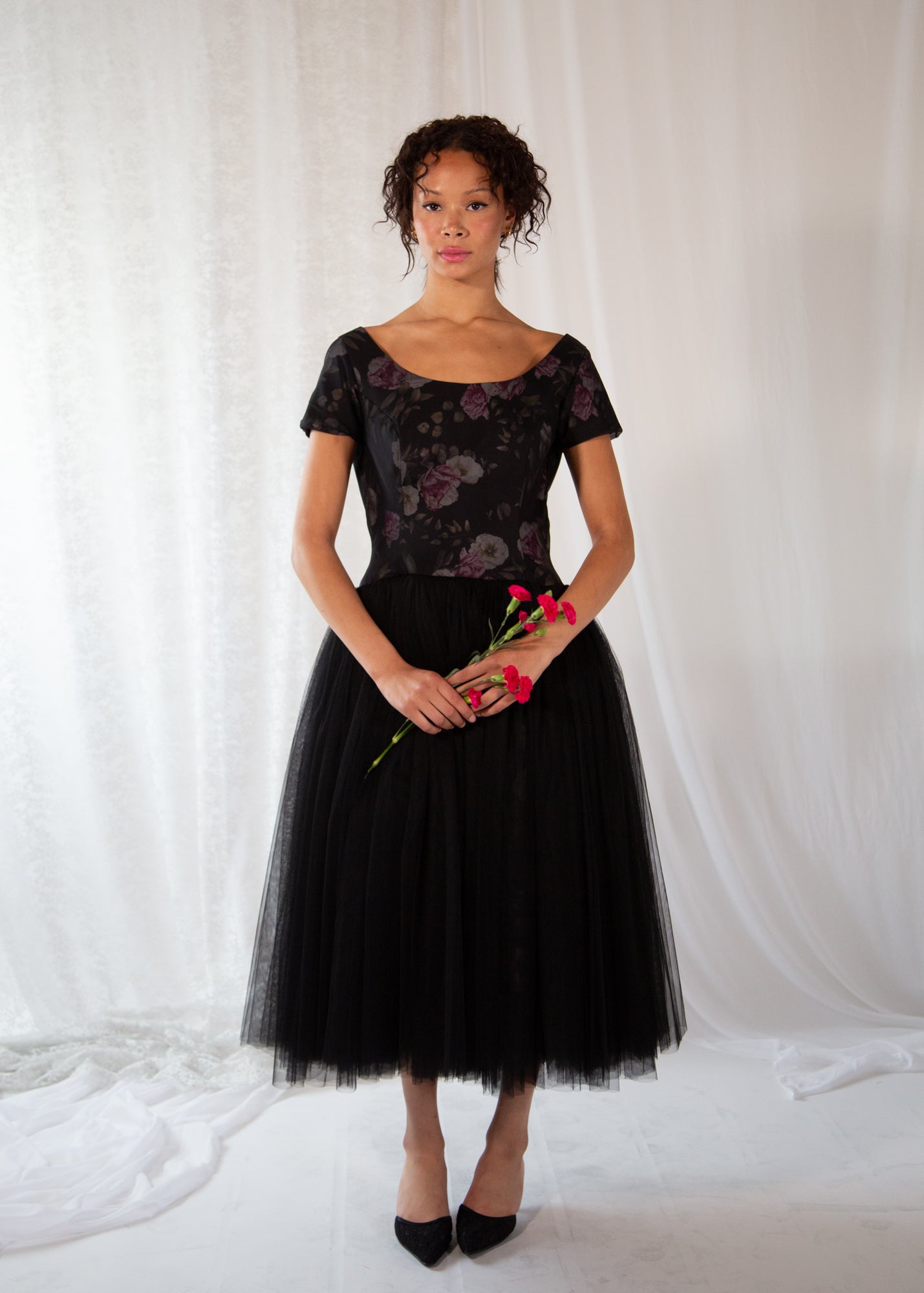 Sylph - Silk Tulle Midi Dress