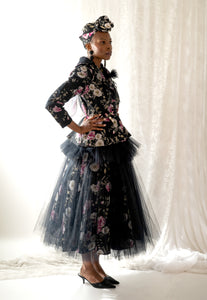 rose print jacket and tulle skirt alexandra king