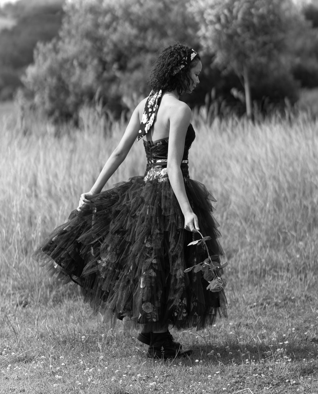 Yōsei Rose Linen Tulle Ballerina Dress