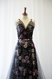 Titania Rose Linen Tulle Gown