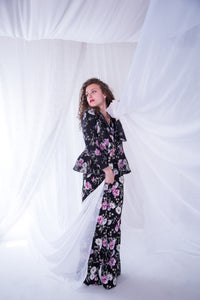 Iwin - Linen Palazzo Trousers and Waistcoat set