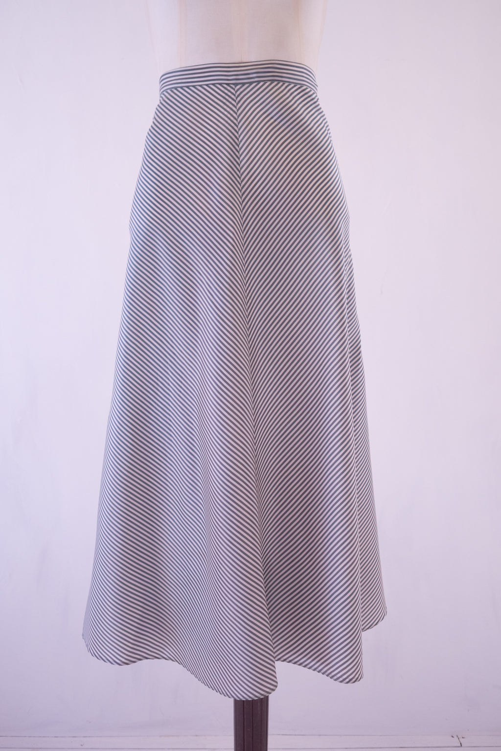 vintage 1940s chevron stripe bias cut skirt