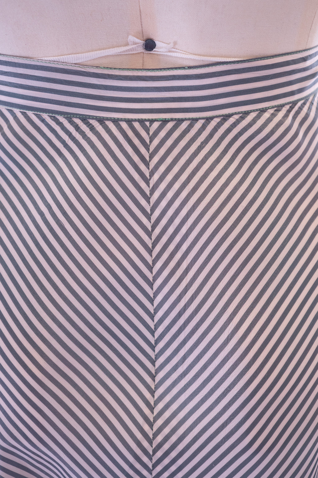 Vintage 1940s Rayon Stripe Midi Skirt