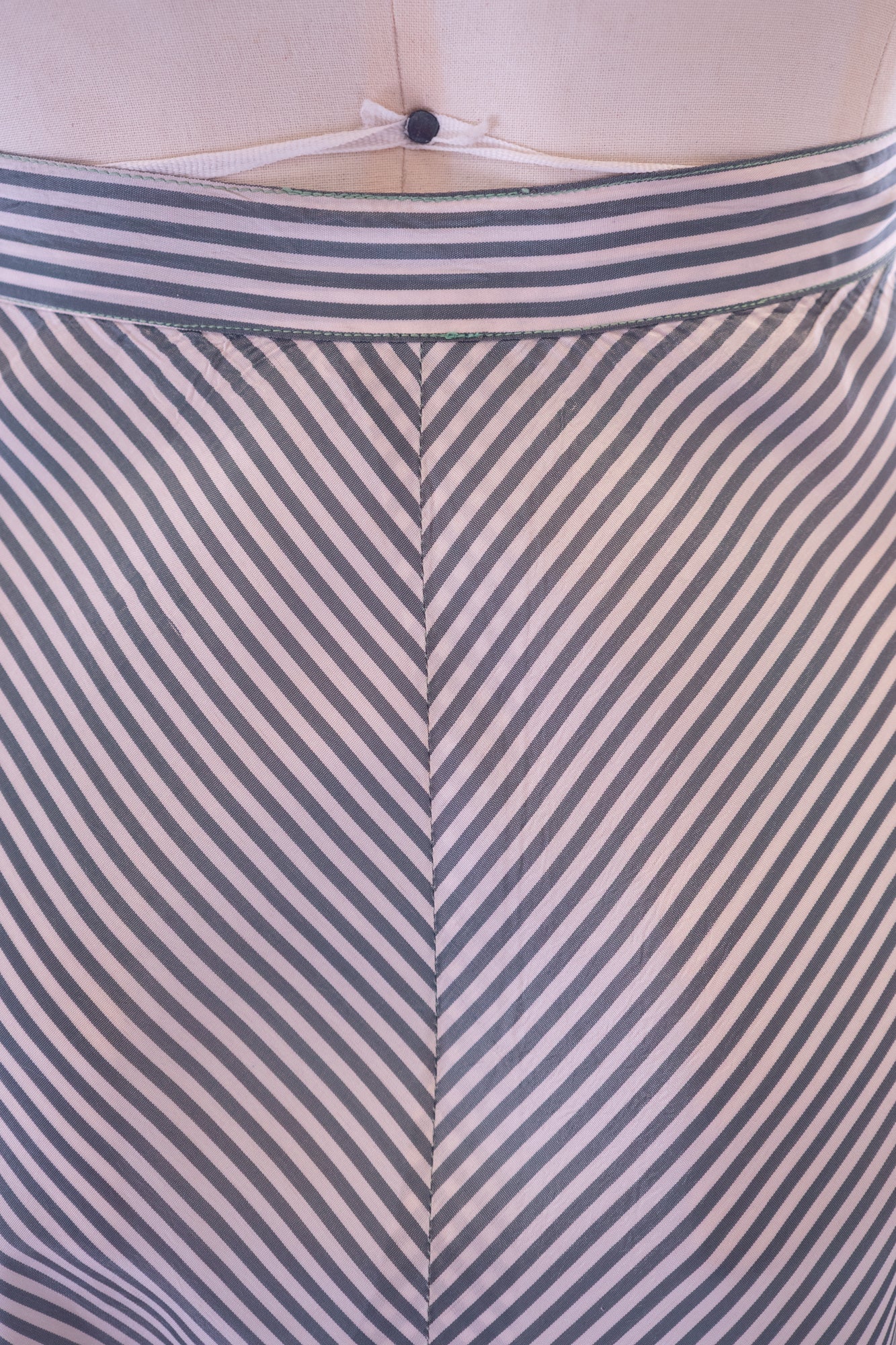 Vintage 1940s Rayon Stripe Midi Skirt