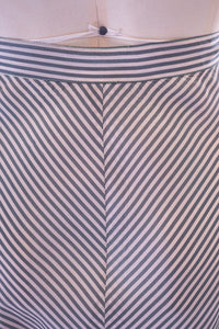 Vintage 1940s Rayon Stripe Midi Skirt