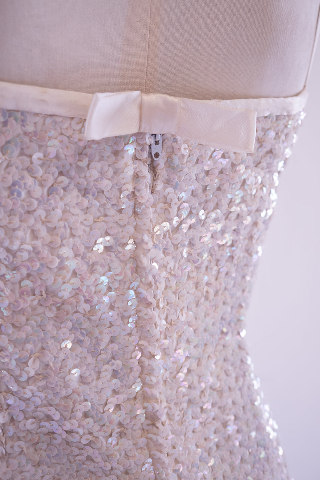 RESERVED Vintage 1960s Pearl Sequin Cocktail Dress