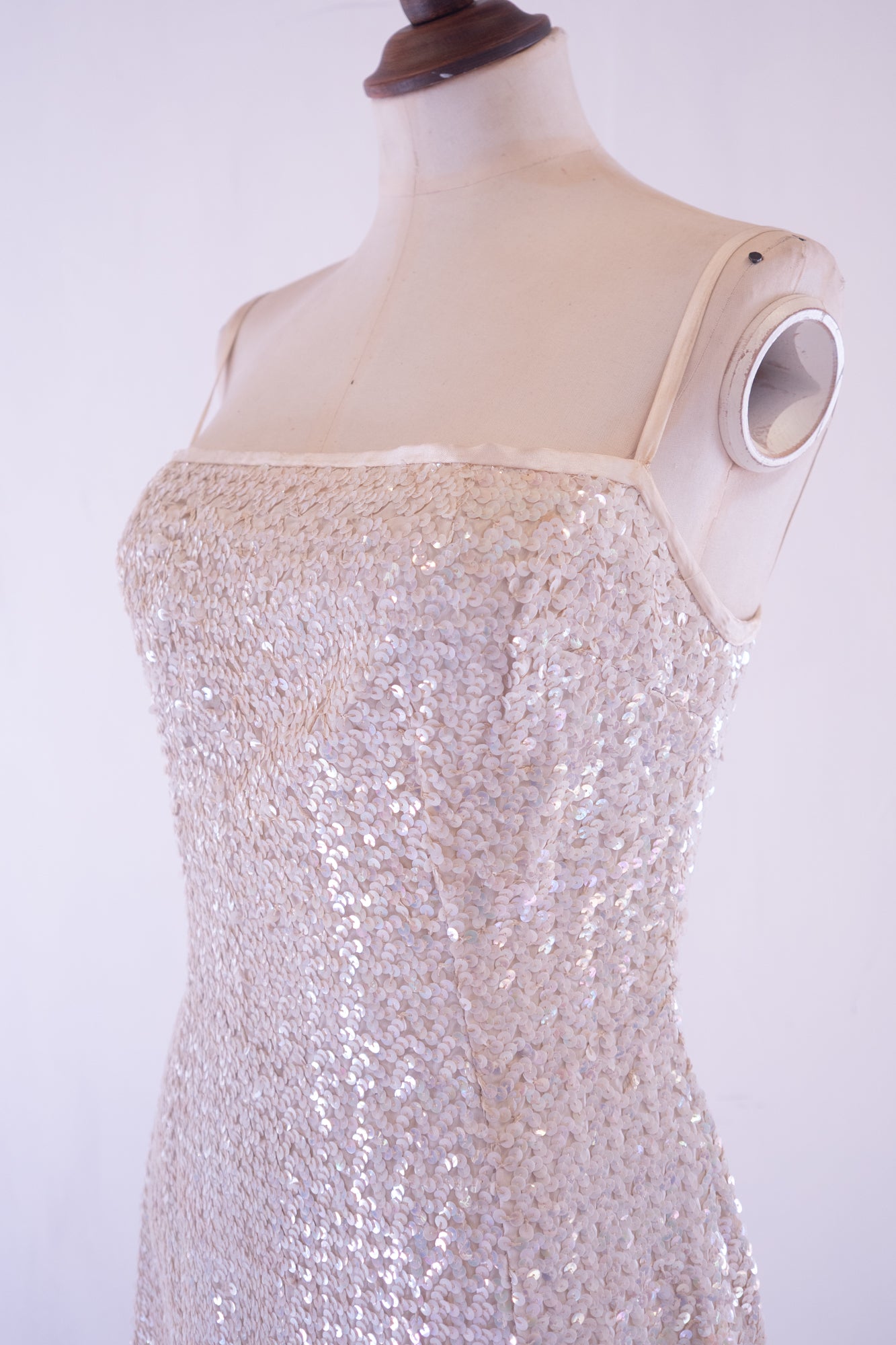 RESERVED Vintage 1960s Pearl Sequin Cocktail Dress