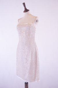 Vintage 1960s Pearl Sequin Cocktail Dress