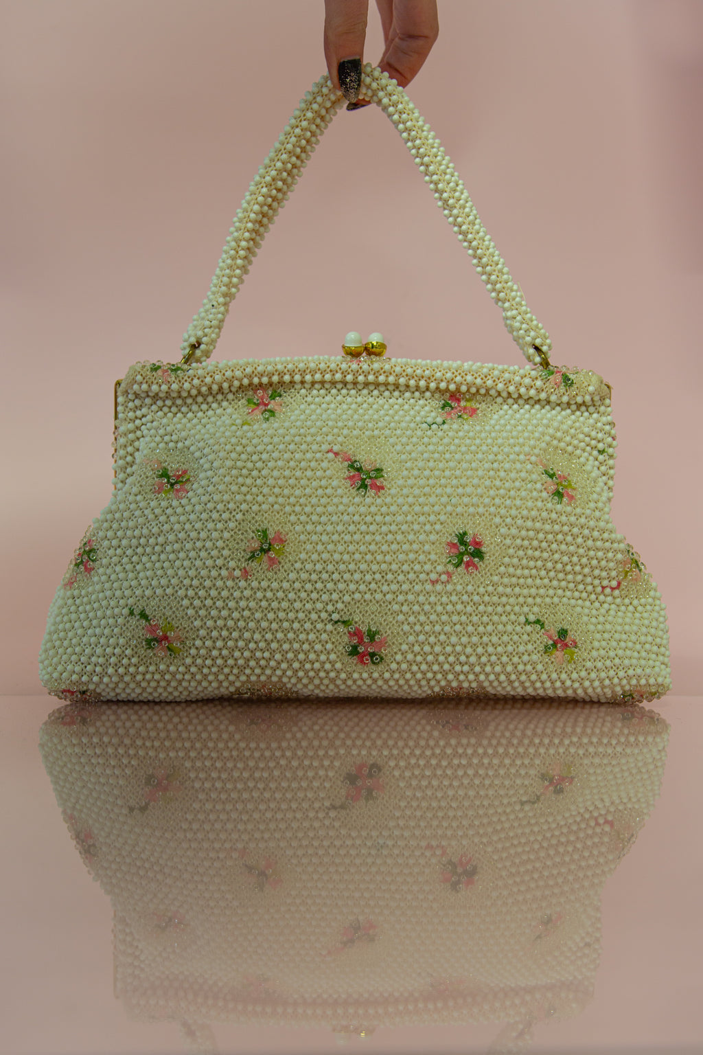vintage corde floral handbag