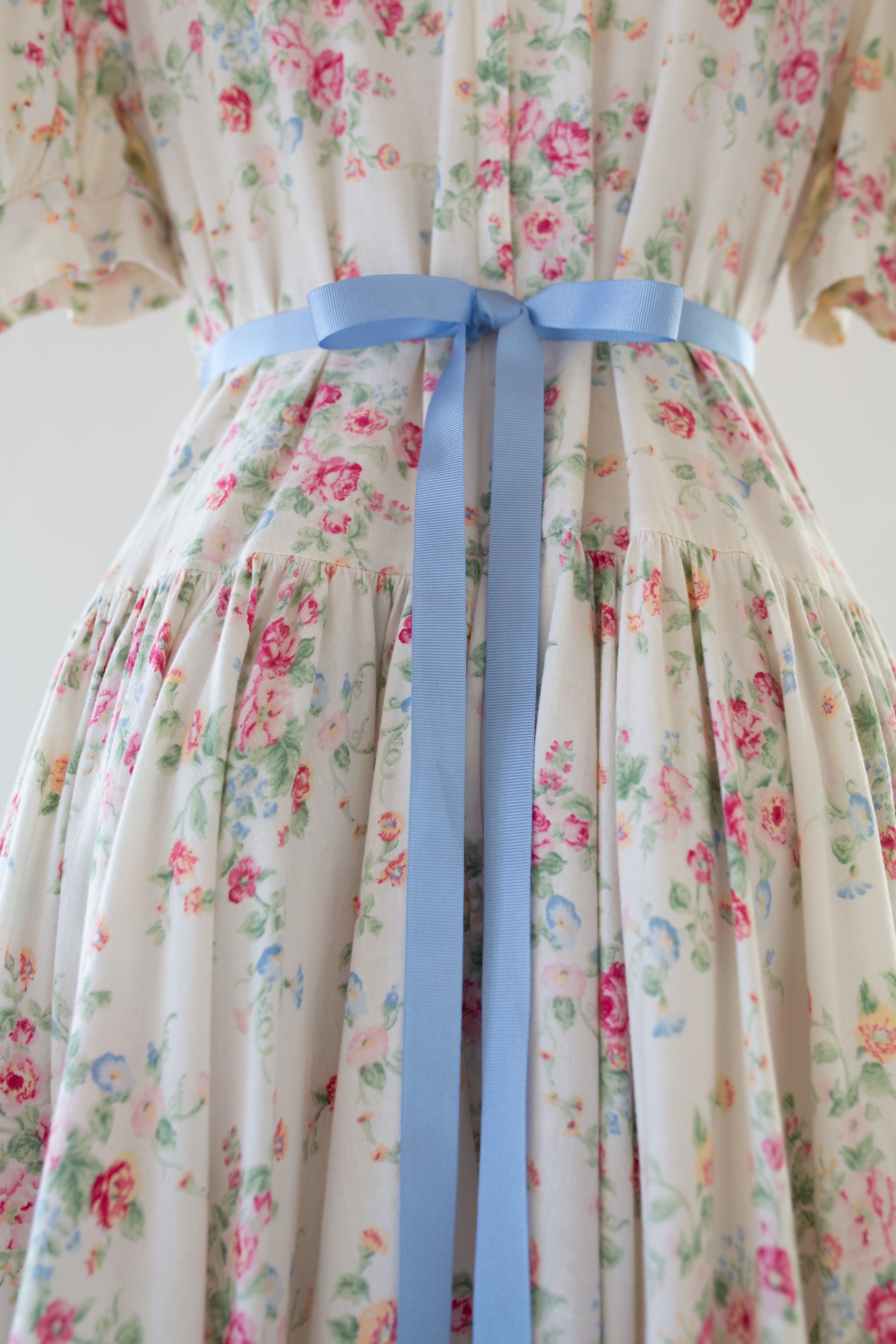 Vintage 1980s White Floral Print Maxi Dress – ALEXANDRA-KING