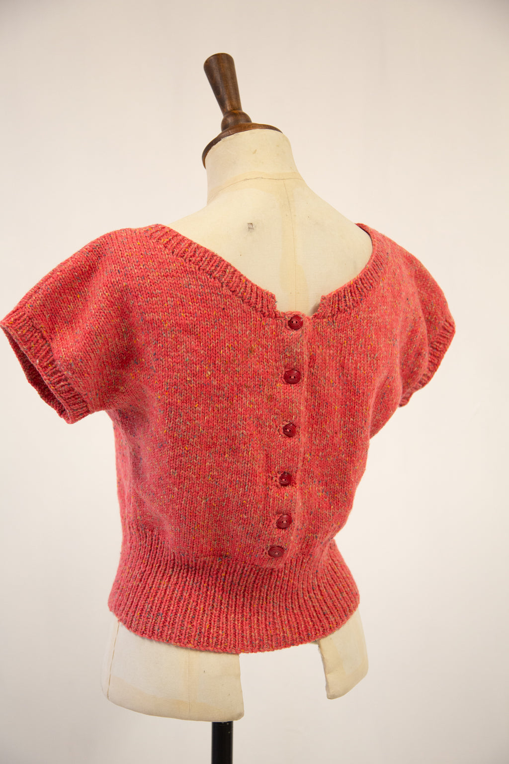 Vintage 1950s Pink Wool Sweater