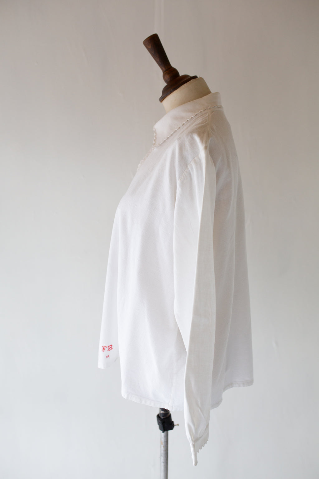 Vintage 1920s Antique White French Shirt