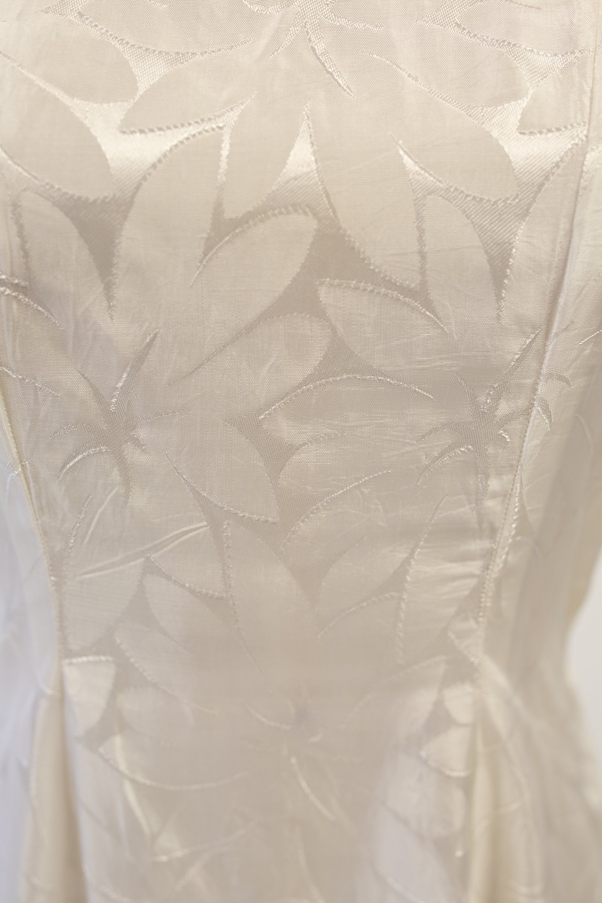 Vintage 1940s Ivory Damask Slip Dress
