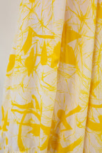 Vintage 70s Yellow Cotton Full Skirt