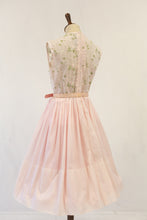 Vintage 1950s Pink Embroidered Dress