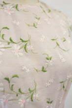 Vintage 1950s Pink Embroidered Dress