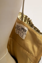 Vintage 1980s Gold Metallic Lamé Maxi Dress