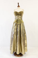 vintage gold metallic dress