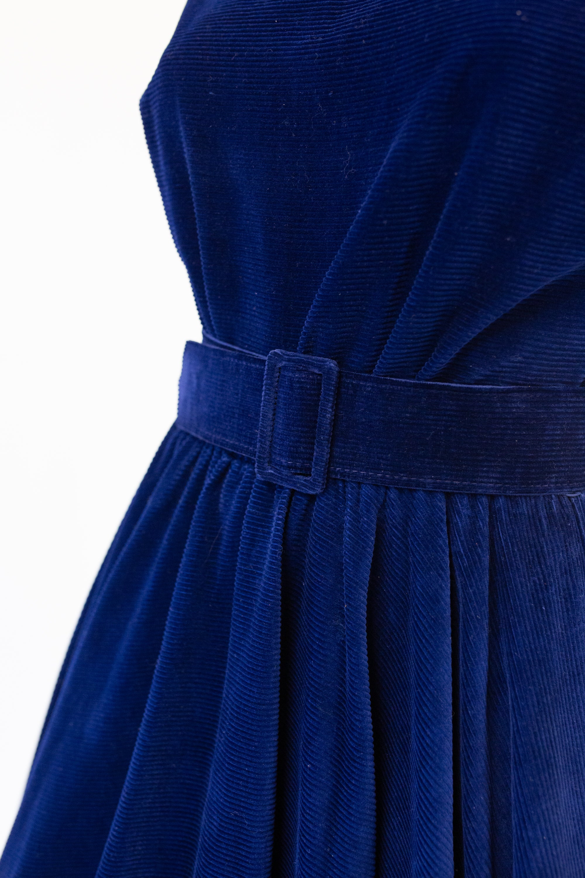Vintage 1980s Navy Corduroy Dress