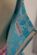 Vintage 1960s Blue Brocade Dress