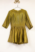 Vintage 1950s Gold Lamé Mini Dress / Top