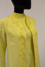 Vintage 1960s Yellow Maxi Dress and Coat Set
