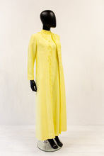 Vintage 1960s Yellow Maxi Dress and Coat Set