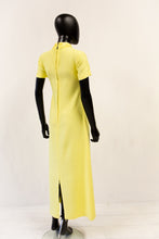 Vintage 1960s Yellow Maxi Dress and Coat Set
