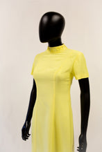 Vintage 1960s Yellow Maxi Dress and Coat Set