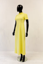 vintage yellow embroidered maxi dress and coat
