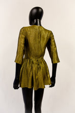 Vintage 1950s Gold Lamé Mini Dress / Top