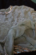 Vintage 1960s Eau de Nil Beaded Top