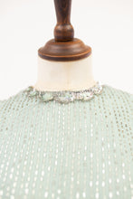 Vintage 1960s Eau de Nil Beaded Top