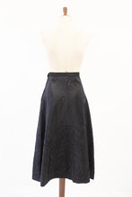Vintage 1950s Black Taffeta Embroidered skirt
