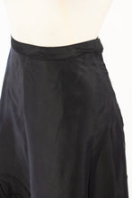 Vintage 1950s Black Taffeta Embroidered skirt