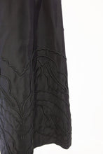 Vintage 1950s Black Taffeta Embroidered skirt