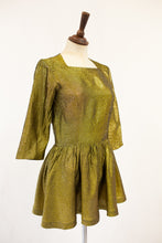 Vintage 1950s Gold Lamé Mini Dress / Top