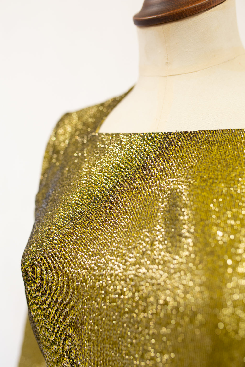 Vintage 1950s Gold Lamé Mini Dress / Top