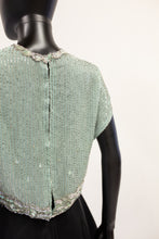 Vintage 1960s Eau de Nil Beaded Top
