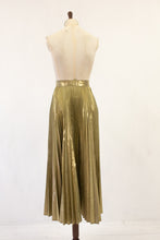 Vintage 1980s Gold Pleated Skirt