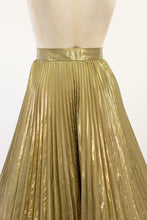 Vintage 1980s Gold Pleated Skirt