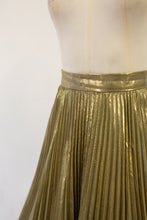 Vintage 1980s Gold Pleated Skirt
