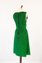 Vintage 1960s Green Metallic Dress