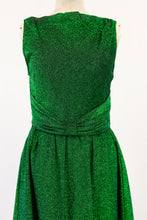 Vintage 1960s Green Metallic Dress
