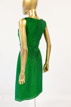 Vintage 1960s Green Metallic Dress