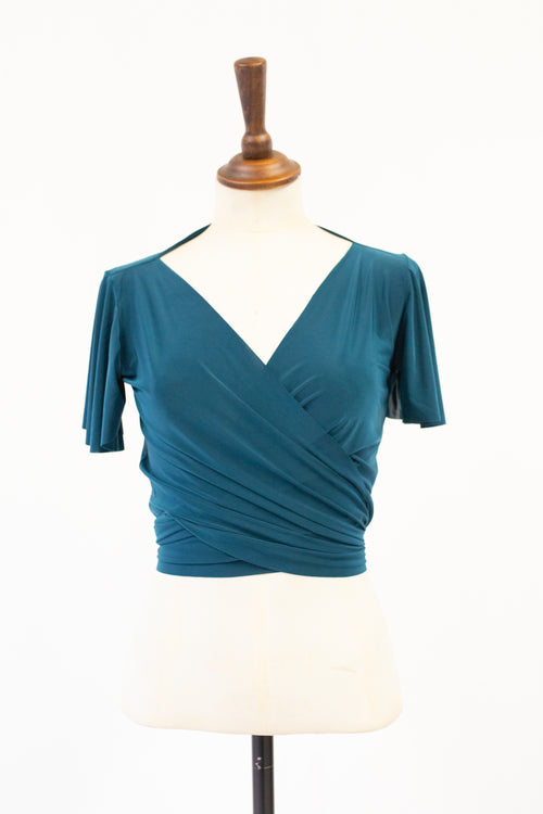 green short sleeve ballet cardigan alexandra king